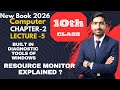 What is Resource monitor? | Built-in Diagnostic Tools | Class 10 Computer Ch 2 Lec 5 New Book 2026