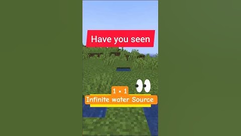 "1 by 1 Infinite Water Source in Minecraft" #minecraft #shorts #minecrafttips #minecraftideas