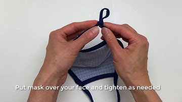 Face Mask - How to tie knot for 3D mask with extra long ear loop