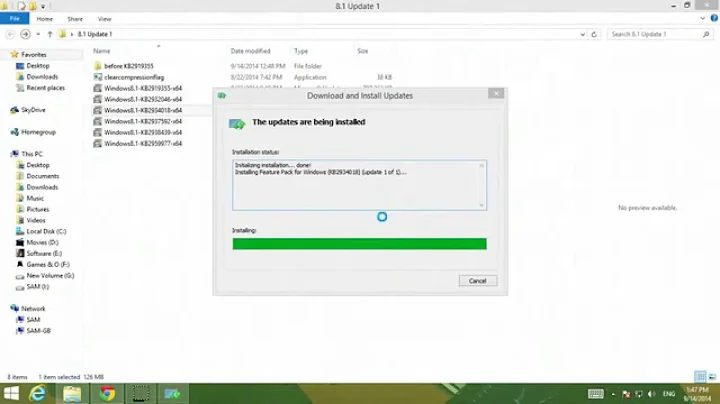 HOW to INSTALL WINDOWS 8.1 UPDATE 1 PROPERLY/ KB2919355 Problem SOLVED