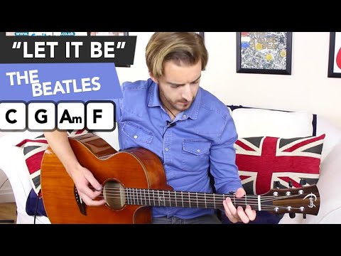 The Beatles "Let It Be" acoustic guitar tutorial - Easy Songs To Play On Guitar