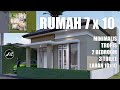 desain rumah 7x10 meter  -  rumah tropis