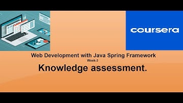 Web Development with Java Spring Framework week 3 Knowledge assessment quiz answers