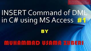 INSERT, UPDATE, SELECT, DELETE Commands of DML in C# using MS Access