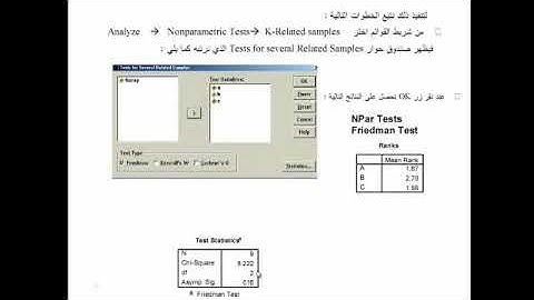 Friedman non parametric Test using SPSS and SAS