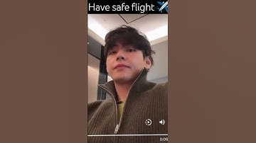Taehyung IG story “I’ll go and come back ✈️ “HAVE A SAFE FLIGHT TAEHYUNG