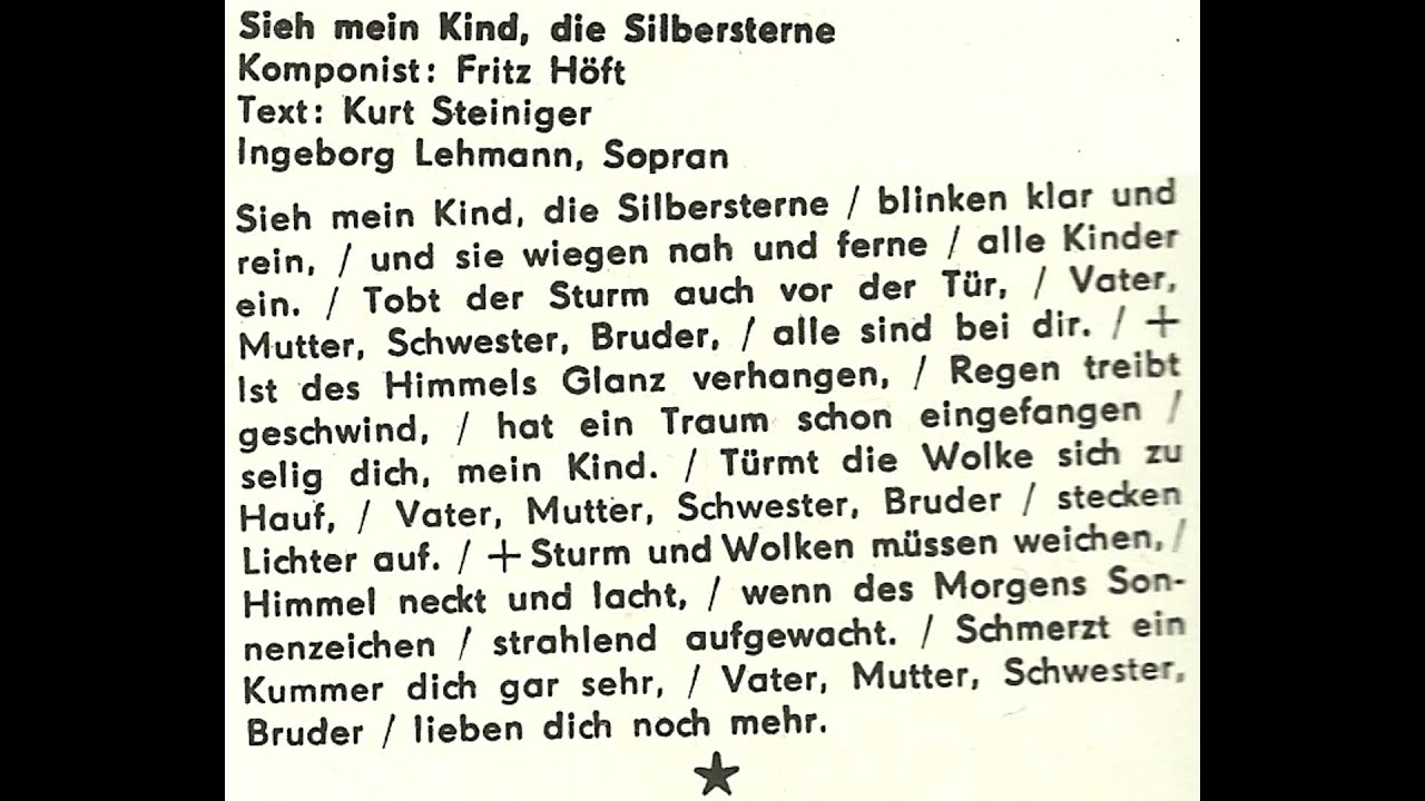 Jugendchor Berlin - Sieh, mein Kind, die Silbersterne