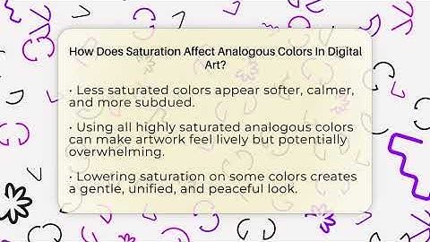 How Does Saturation Affect Analogous Colors In Digital Art? - The Virtual Art Desk