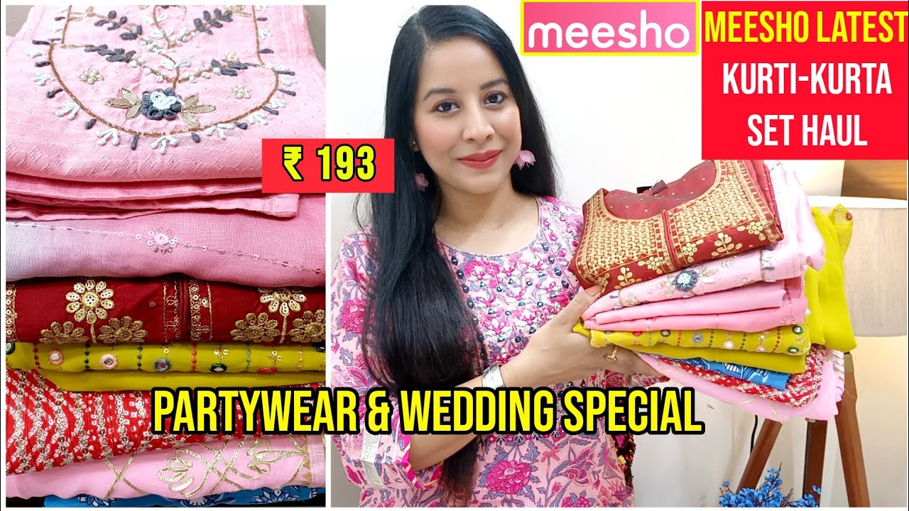 Meesho Haul Starting ₹193💛 Meesho Latest Wedding/Festival KurtiKurta