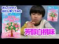 南信州菓子工房とカンロがコラボレーション!白桃を漬けた後の味わい豊かなシロップで作った、もっちりとろけるアップサイクルグミ!カンロ「しずくの宝石グミ芳潤白桃味」食べてみた!