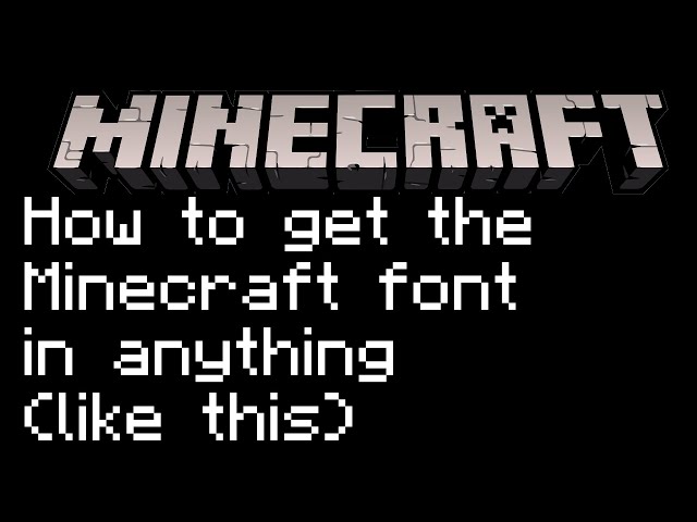 Minecraft Font Google Docs