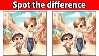 【Spot the difference】🌆 City Stroll Challenge! Spot the Differences with this Parent-Child Duo