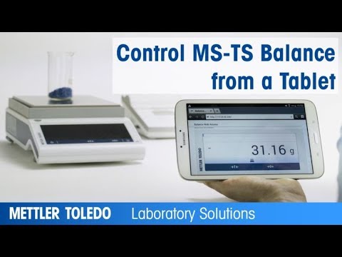 How to setup Web Access to remote control the MS-TS laboratory balance from your tablet