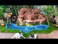 Building Dragon Mud House With Red Fish Pond For kittens Abandoned At Deep Jungle