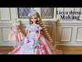 トキメキ桃色豪華ドレス～愛しい貴方への想い～【リカちゃんドレス】＊doll＊dress＊clothes＊DIY＊ Making