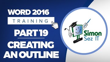 Word 2016 for Beginners Part 19: Creating an Outline in Microsoft Word 2016