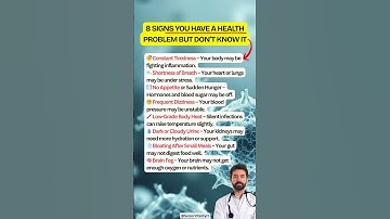 ⚠️ 8 Signs You Have a Health Problem But Don’t Know It