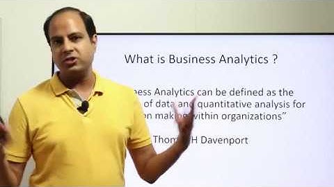 Basics of Business Analytics part-1