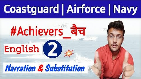English Class Number 2 For Coastguard Navik DB & GD Exam | Airforce & Navy Bharti English Class 2nd