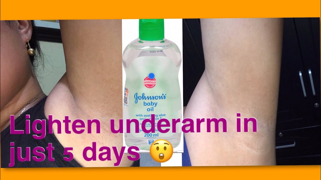johnsons baby oil for underarm