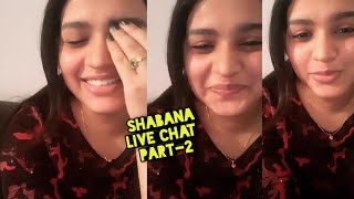 Part-2 | Sembaruthi Shabana (Parvathi) instagram live chat with fans | #shabana #sembaruthi