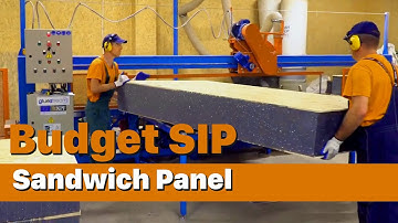 Budget SIP Sandwich Panel fabrication line with automatic glue applicator 1-C Polyurethane adhesive