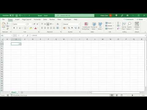 How to add the minus sign in Excel