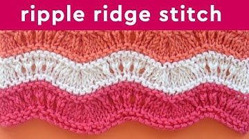 Ripple Ridge Lace Knit Stitch Pattern