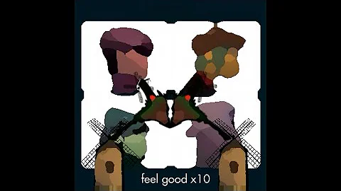 Feel Good Inc. by Gorillaz, but every "feel good" or "windmill" bass boosts it by 2.5%