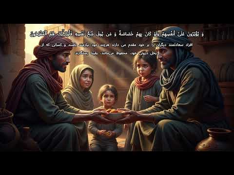 ایثار حقیقی و ي ؤ ث ر ون ع ل ى أ نف س ه م