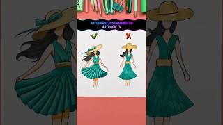✨ Viral Dress Drawing Hack 👗🔥 | Easy Fashion Sketch That Everyone Gets Wrong! 🇺🇸
