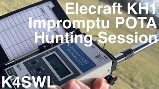 30 Meters with a 4 Foot Whip Antenna? Impromptu POTA Hunting with the Elecraft KH1!