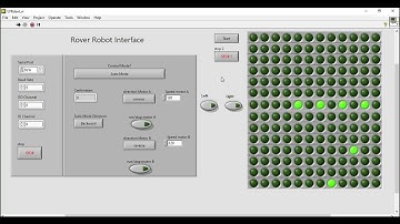 Obstacle Avoidance demo using 2D LED array in LabVIEW
