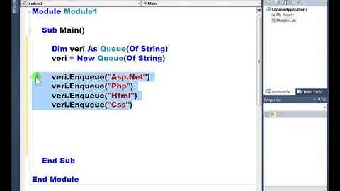 Visual Basic .NET - Ders 366 : Generic Koleksiyonlar Queue Sınıfı Eleman Ekleme