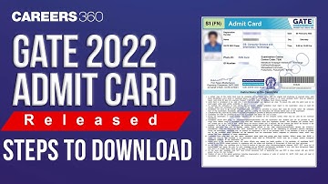 GATE 2022 Admit Card Released, Steps to Download, Credentials Required