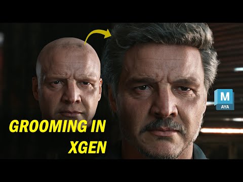 Grooming in XGen - Pedro Pascal "JOEL" (Timelapse)