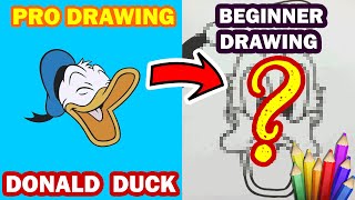 How To Draw Donald Duck Face Step By Step Beginner Guide - Daily Drawing Tuturial