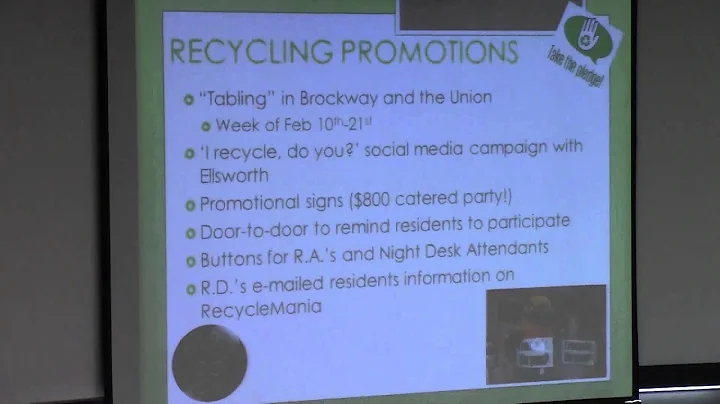 Sarah Albers and Anna Loria: Recycling in the Dorms