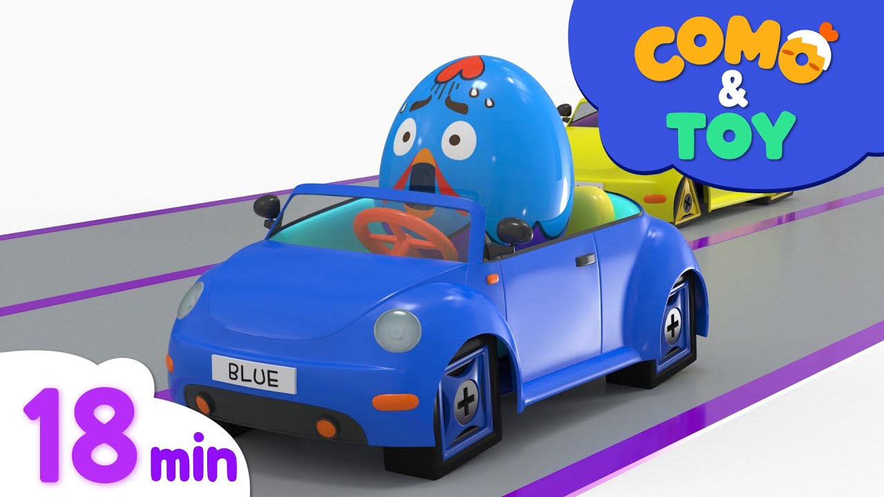 Como Let's play with Cars 18min Learn colors and words Como Kids