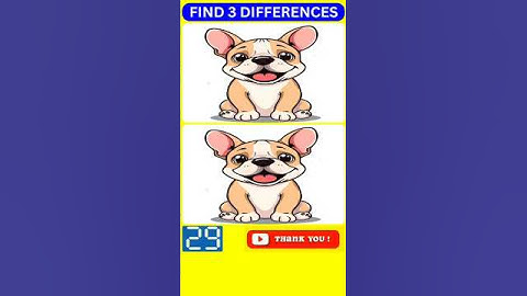 ⏰Spot the Difference Brain Game Challenge🔎【Find the 3 Differences #113】 #shorts #quiz #gameplay