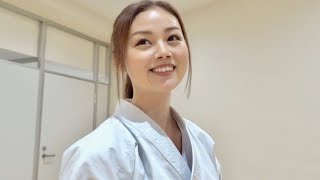 金的だけは当てないで！伝統空手女子の拳が飛ぶ！Don't attack my groin, Karate Girl!