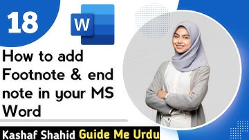 How to add Footnote and end note in your MS Word || Guide Me Urdu || 2023