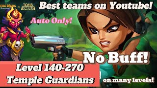 Level 140-270 Temple Guardians No Buff on Many, New Update - Lara Croft Event - Hero Wars