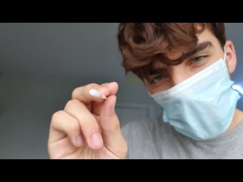 ASMR haciéndote una prueba de COVID