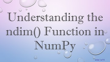 Understanding the ndim() Function in NumPy