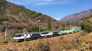 【更新色重連】8084レ　EF64 1010+EF64 1027+タキ