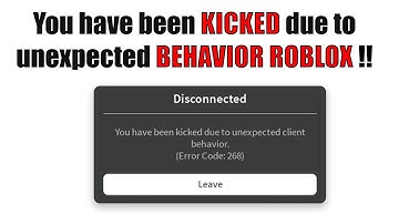 Fix ROBLOX (Error Code : 268) You have been KICKED due to unexpected client BEHAVIOR