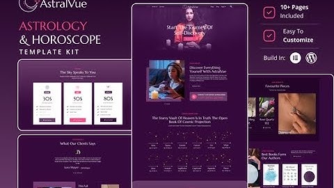 AstralVue – Astrology & Horoscope Elementor Template Kit 2.50 $ Only