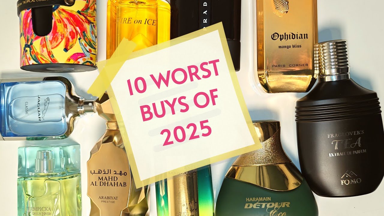 OVERHYPED BOTTOM 10 - My WORST fragrance BAD buys of 2025. ft. Prada Mancera Lattafa 