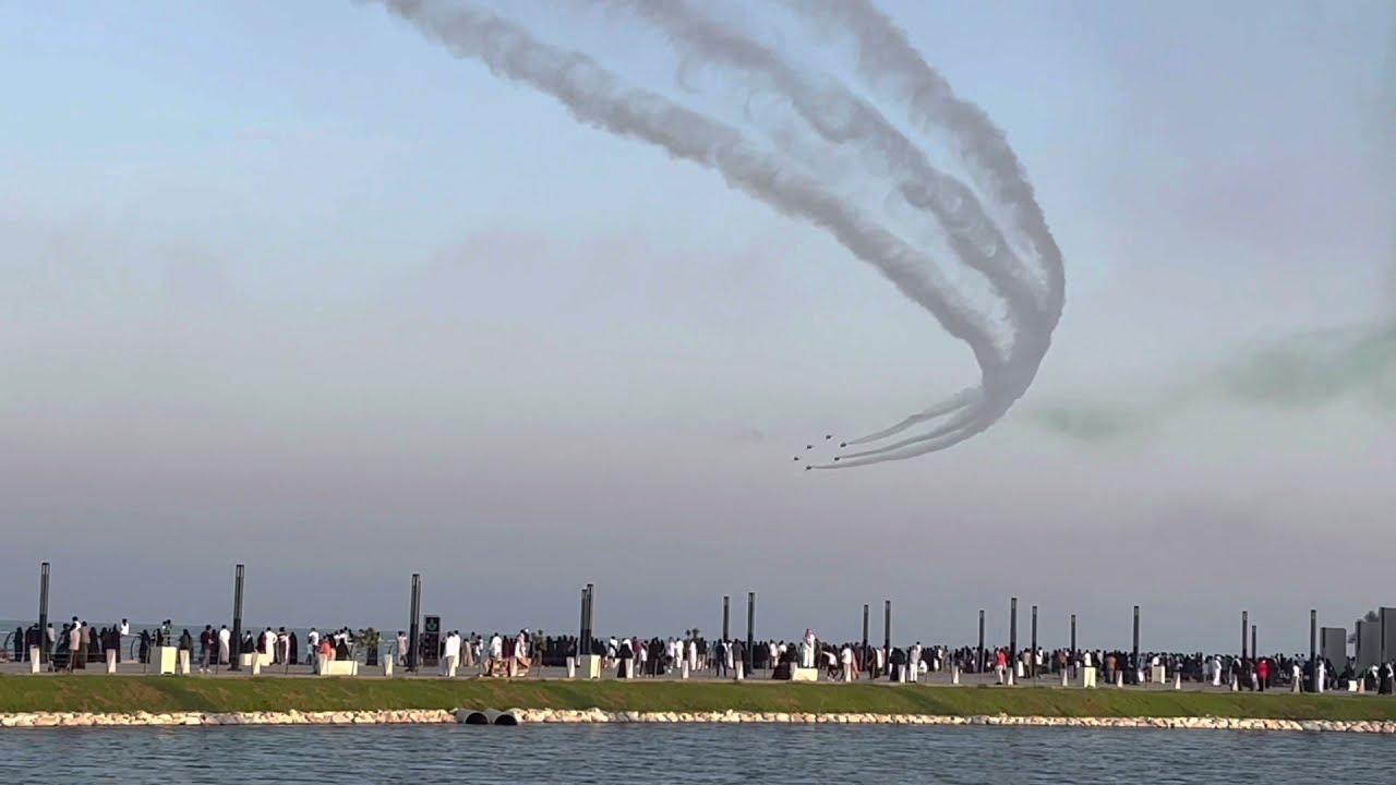 استعراض الصقور السعودية في اليوم الوطني السعودي( 91 ) في كورنيش الخبر   @binaodah1009​